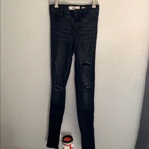 ripped hollister jeans